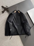 Louis Vuitton New Spring Embroidered Logo Flip Collar Windbreaker Casual Jacket Coat