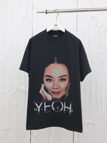 Balenciaga New Fashion Portrait Printed Short Sleeve Casual T-shirt