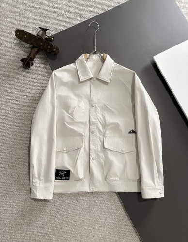 ARC'TERYX New Classic Embroidered Logo Flip Collar Windbreaker Casual Jacket Coat