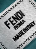 Fendi New Spring Embroidered Logo Zipper Stand Up Collar Windbreaker Jacket Coat