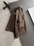 Louis Vuitton New Spring Embroidered Logo Flip Collar Windbreaker Casual Jacket Coat