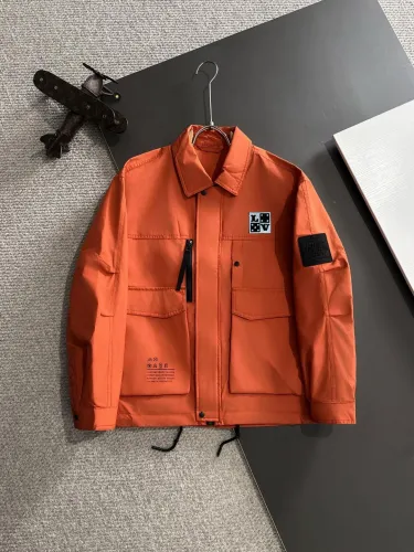 Louis Vuitton New Spring Embroidered Logo Flip Collar Windbreaker Casual Jacket Coat