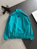 Louis Vuitton New Spring Embroidered Logo Zipper Stand Up Collar Windbreaker Jacket Coat
