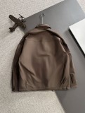 Louis Vuitton New Spring Embroidered Logo Flip Collar Windbreaker Casual Jacket Coat