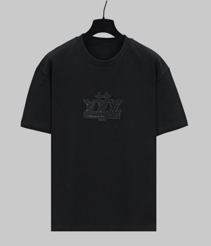 Louis Vuitton New Fashion Diamond Logo Patch Short Sleeve Casual T-shirt