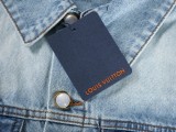 Louis Vuitton New Retro Gold Embroidered Logo Denim Jacket