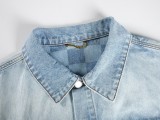 Louis Vuitton New Retro Gold Embroidered Logo Denim Jacket