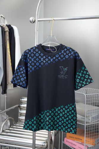 Louis Vuitton New Fashion Full Logo Printed Short Sleeve Couple Casual T-shirt