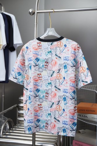 Louis Vuitton New Fashion Full Logo Printed Short Sleeve Couple Casual T-shirt