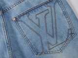 Louis Vuitton New Retro Embroidered Logo Casual Jeans