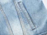 Louis Vuitton New Retro Gold Embroidered Logo Denim Jacket