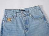 Louis Vuitton New Retro Embroidered Logo Casual Jeans