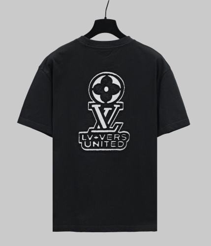 Louis Vuitton New Fashion Embroidered Logo Short Sleeve Washed Casual T-shirt
