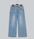 Louis Vuitton New Retro Embroidered Logo Casual Jeans