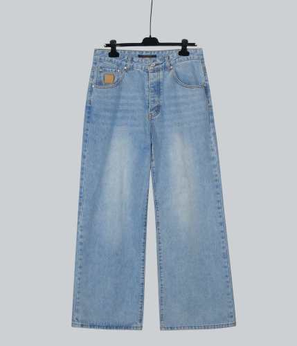 Louis Vuitton New Retro Embroidered Logo Casual Jeans