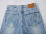 Louis Vuitton New Retro Embroidered Logo Casual Jeans
