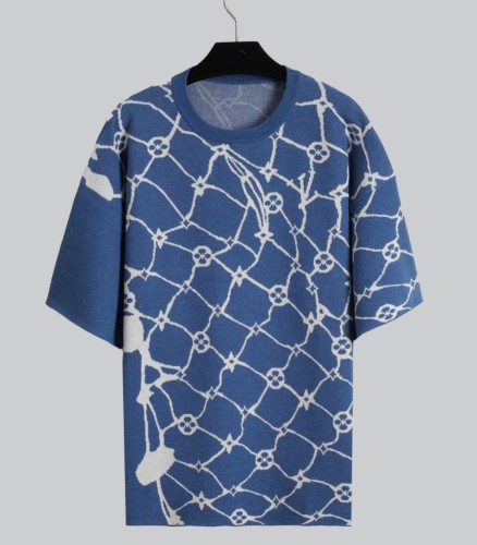 Louis Vuitton New Fashion Logo Jacquard Knitted Short Sleeve
