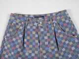 Louis Vuitton New Fashion Colorful Checkered Casual Shorts