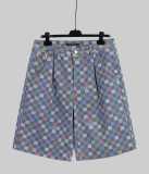 Louis Vuitton New Fashion Colorful Checkered Casual Shorts