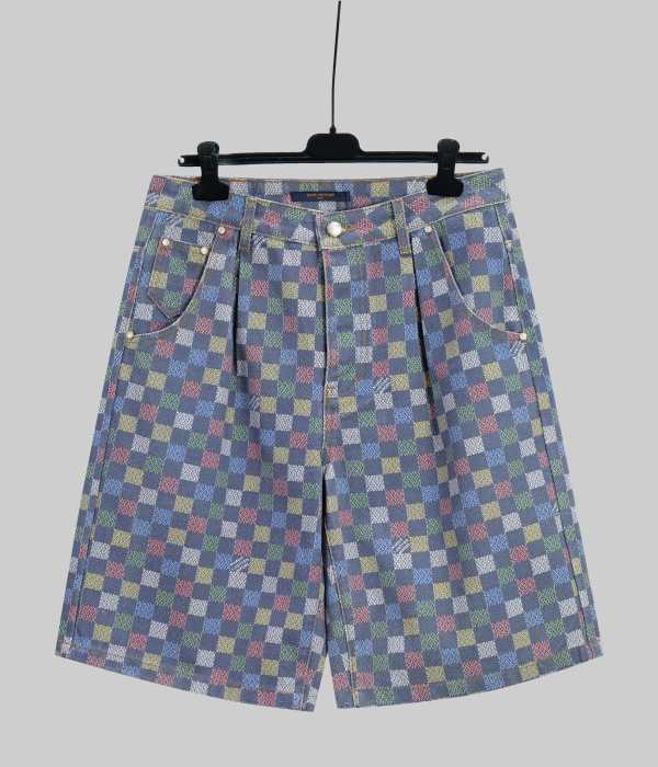 Louis Vuitton New Fashion Colorful Checkered Casual Shorts