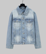 Louis Vuitton New Retro Gold Embroidered Logo Denim Jacket
