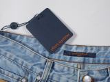 Louis Vuitton New Retro Embroidered Logo Casual Jeans