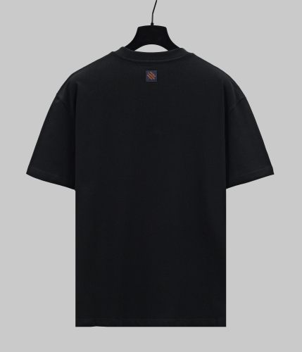 Louis Vuitton New Fashion Diamond Logo Patch Short Sleeve Casual T-shirt