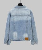 Louis Vuitton New Retro Gold Embroidered Logo Denim Jacket