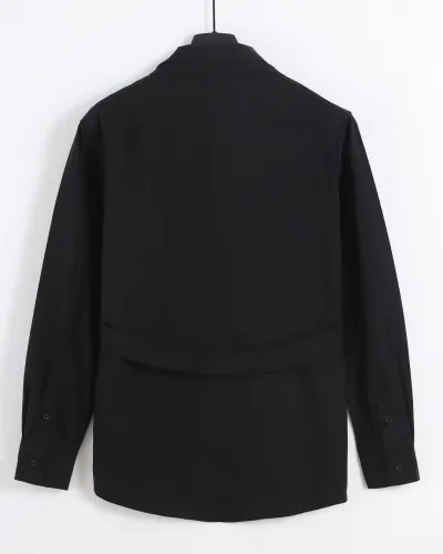 Givenchy New Classic Black Detachable Armor Loose Shirt