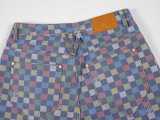 Louis Vuitton New Fashion Colorful Checkered Casual Shorts