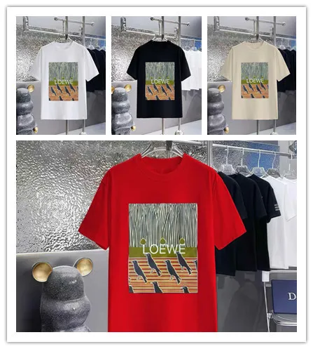 Loewe Fashion Personalized Printed Short Sleeve Couple Casual Oversize T-shirt
