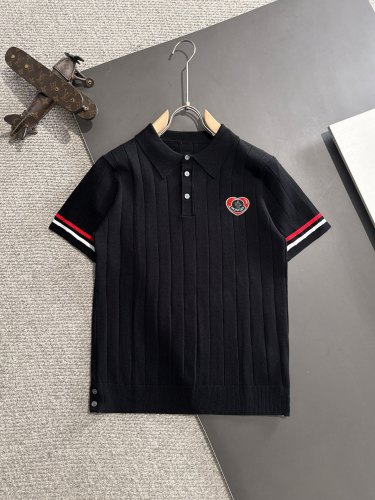Moncler Unisex New Classic Striped Cuff Knitted Short Sleeve