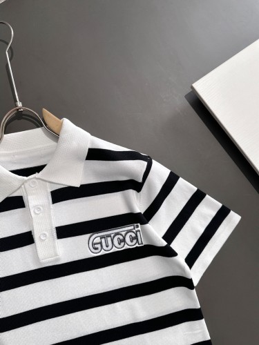 Gucci Unisex New Classic Striped Knitted Short Sleeve