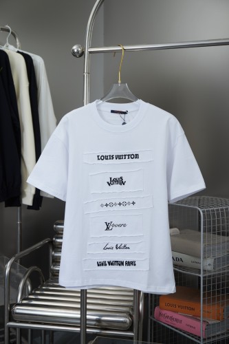 Louis Vuitton New Fashion Embroidered Printed Short Sleeve Couple Casual T-shirt
