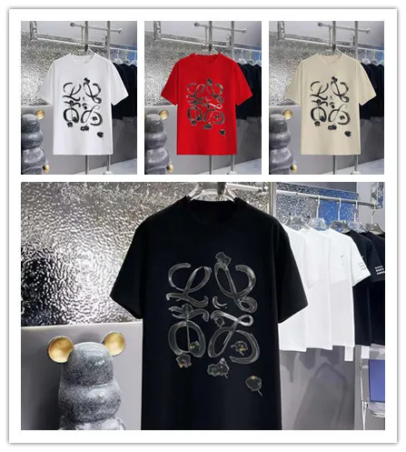 Loewe New Personalized Logo Printed Short Sleeve Couple Casual Oversize T-shirt