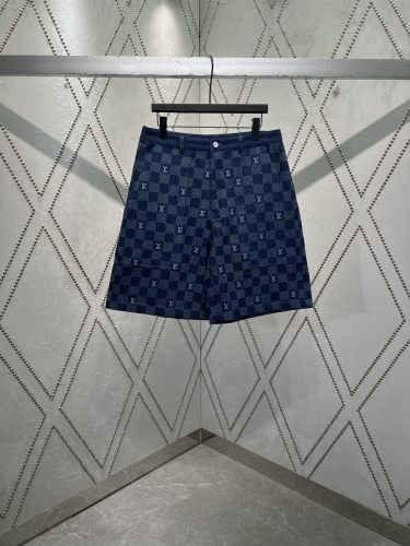 Louis Vuitton New Fashion Letter Embroidered Chessboard Shorts