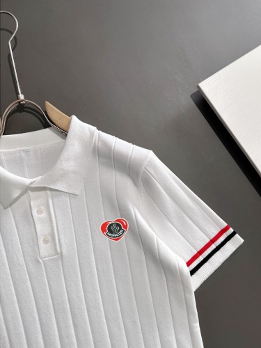 Moncler Unisex New Classic Striped Cuff Knitted Short Sleeve