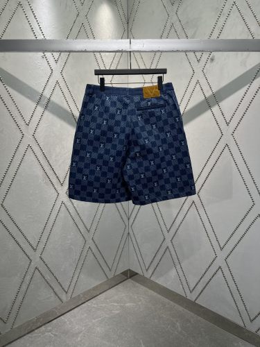 Louis Vuitton New Fashion Letter Embroidered Chessboard Shorts