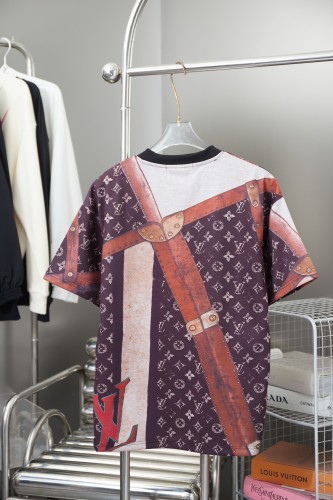 Louis Vuitton New Fashion Palm Tree Printed Short Sleeve Unisex Casual T-shirt