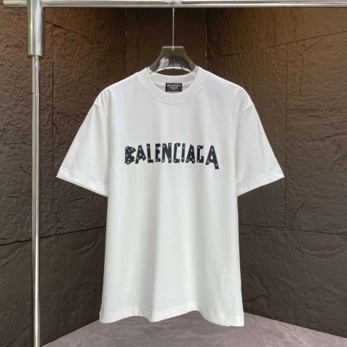 Balenciaga Classic Letter Printed Short Sleeve Couple Casual Cotton T-shirt