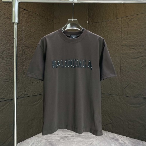 Balenciaga Classic Letter Printed Short Sleeve Couple Casual Cotton T-shirt