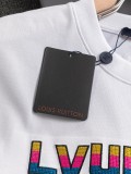 Louis Vuitton Classic Tri color Embroidered Logo Short Sleeve Couple's Casual Versatile T-shirt