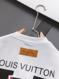 Louis Vuitton Classic Tri color Embroidered Logo Short Sleeve Couple's Casual Versatile T-shirt