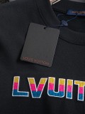 Louis Vuitton Classic Tri color Embroidered Logo Short Sleeve Couple's Casual Versatile T-shirt