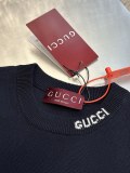 Gucci Classic Color Contrast Logo Jacquard Knitted Short Sleeve