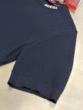 Gucci Classic Color Contrast Logo Jacquard Knitted Short Sleeve