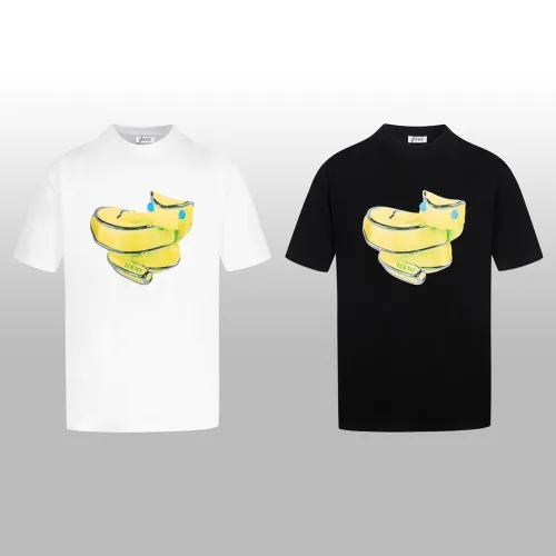 Loewe New Fashion Hand Drawn Snake Year Theme Casual Short Sleeved Couple Loose T-shirt