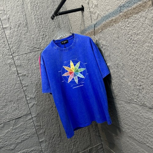 Balenciaga New Fashion Vintage Washed Round Neck Short Sleeve Couple Casual T-shirt