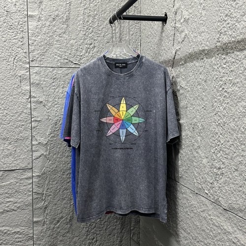 Balenciaga New Fashion Vintage Washed Round Neck Short Sleeve Couple Casual T-shirt