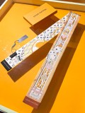 Louis Vuitton Classic Logo Silk Double Sided Hair Strap Size: 8X120 CM